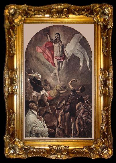 framed  GRECO, El Resurrection hhd, ta009-2